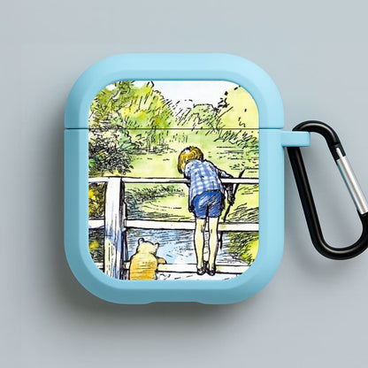 Winnie & Christopher Robin Blue AirPods Case
