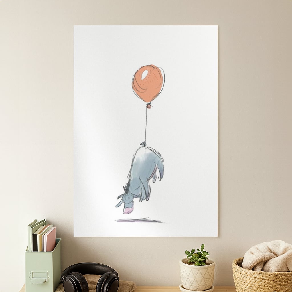 Donkey And His Balloon Poster