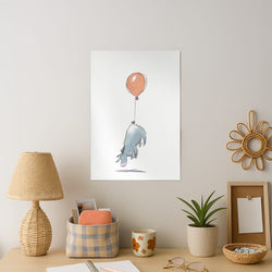 Donkey And His Balloon Art Print