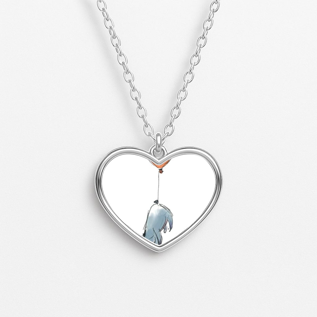 Donkey And His Balloon Heart Necklace