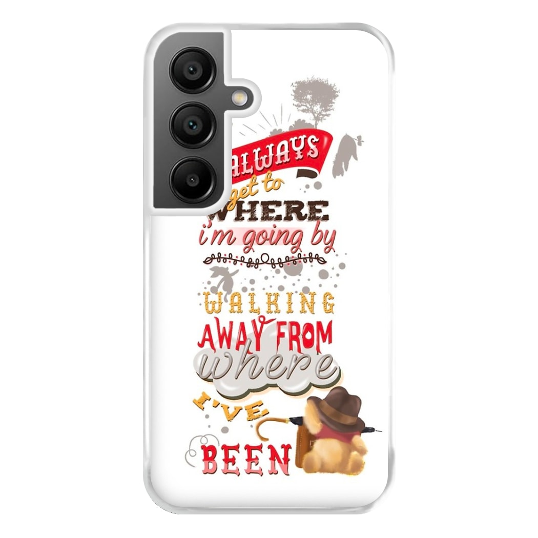 I Always Get Where I'm Going - Winnie Quote Phone Case for Galaxy A55