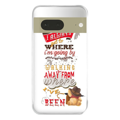 I Always Get Where I'm Going - Winnie Quote Phone Case for Google Pixel 7a