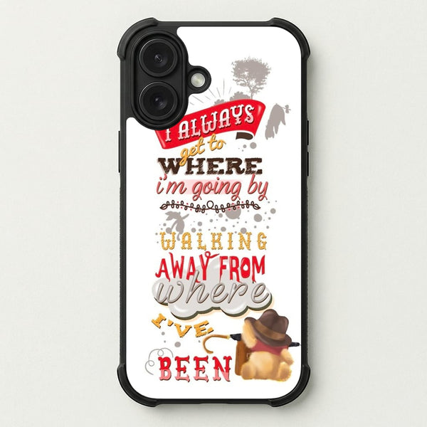 I Always Get Where I'm Going - Winnie Quote Phone Case — Bumper case