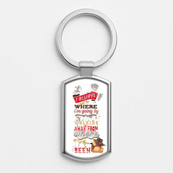I Always Get Where I'm Going - Winnie Quote Silver Keyring
