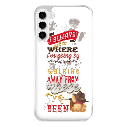 I Always Get Where I'm Going - Winnie Quote Phone Case for Galaxy S23FE