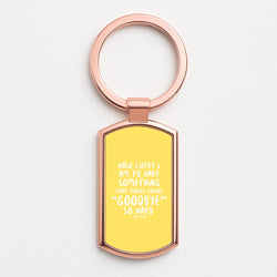 How Lucky I Am - Winnie Rose Gold Keyring