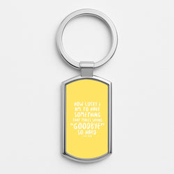 How Lucky I Am - Winnie Silver Keyring