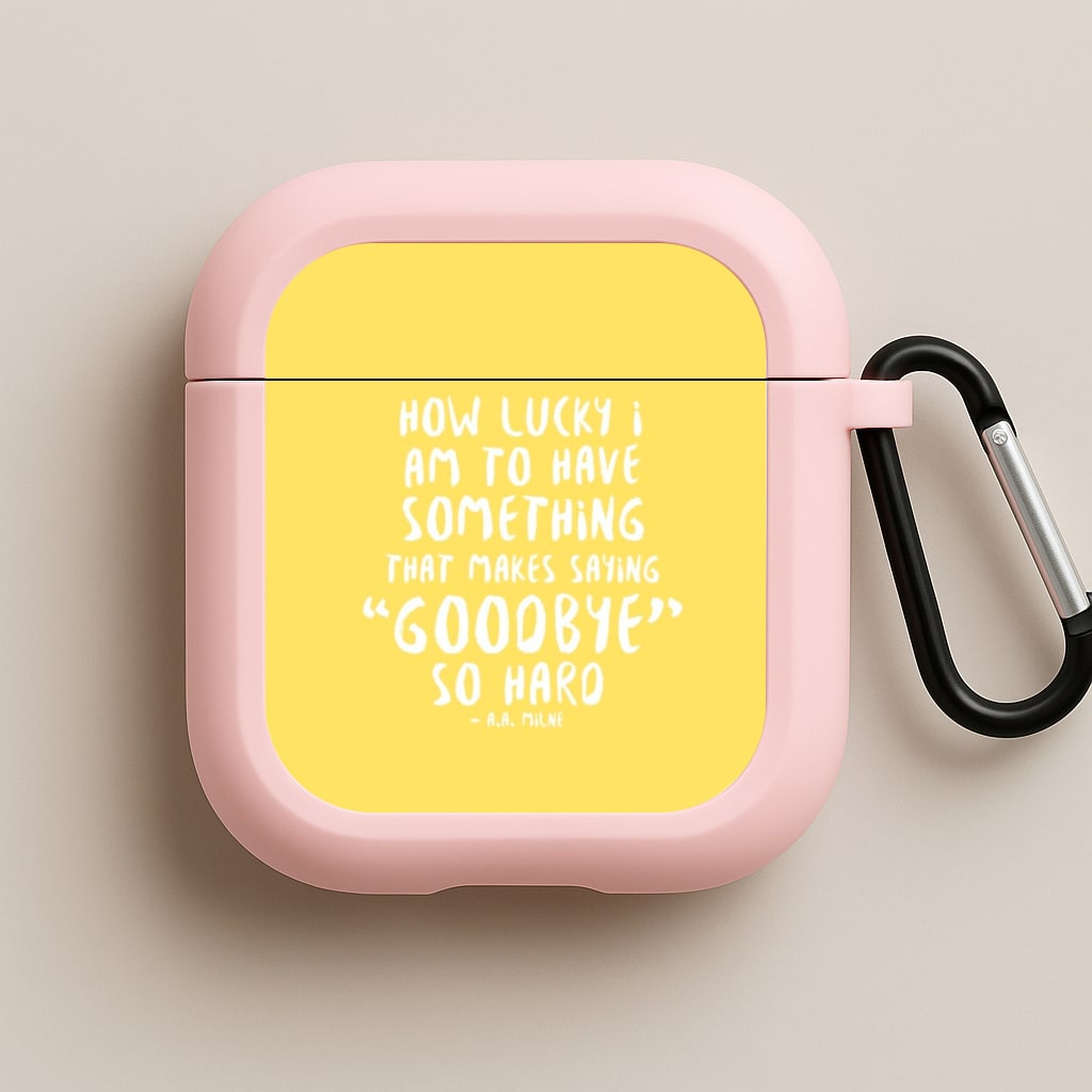 How Lucky I Am - Winnie Pink AirPods Case