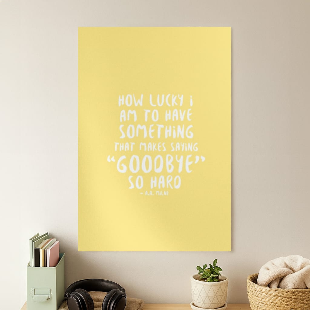 How Lucky I Am - Winnie Poster