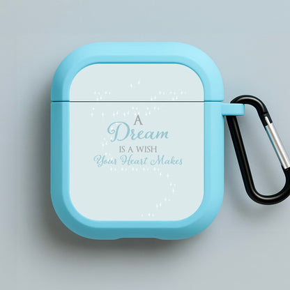 A Dream Is A Wish Your Heart Makes Blue AirPods Case