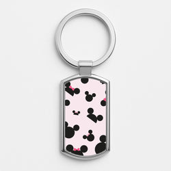 Mice Hats Silver Keyring