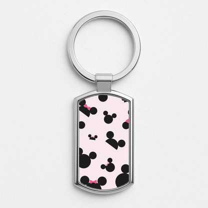 Mice Hats Silver Keyring