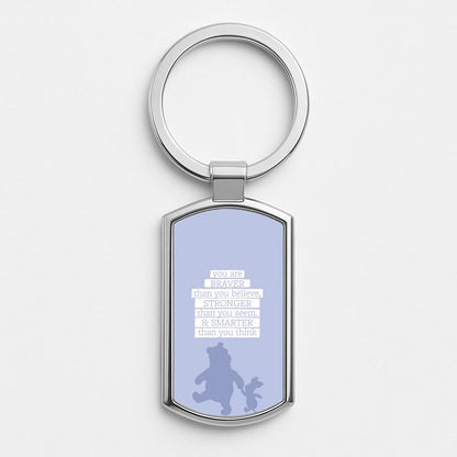 Braver, Stronger, Smarter Silver Keyring