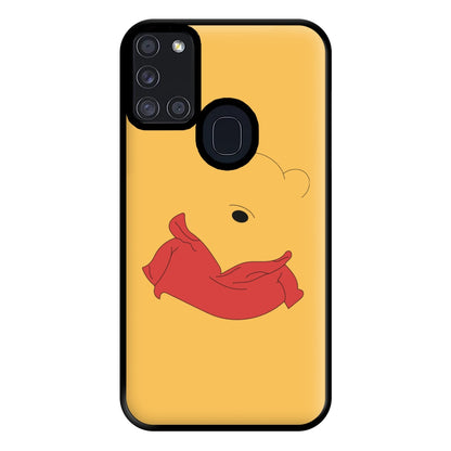 Faceless Yellow Bear Phone Case for Galaxy A21s