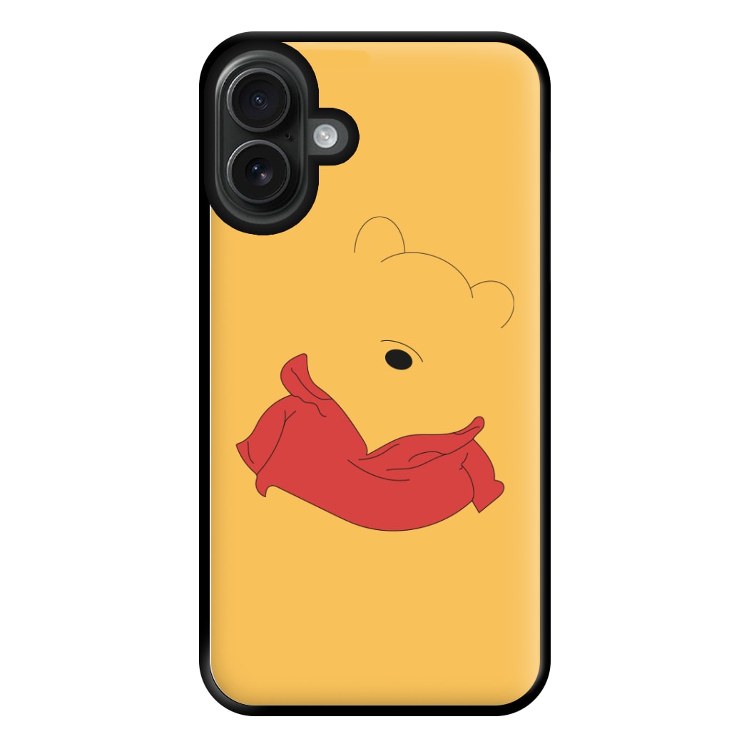 Faceless Yellow Bear Phone Case for iPhone 16 Plus