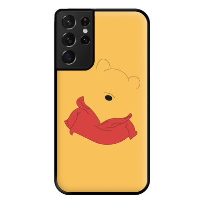 Faceless Yellow Bear Phone Case for Galaxy S21 Ultra