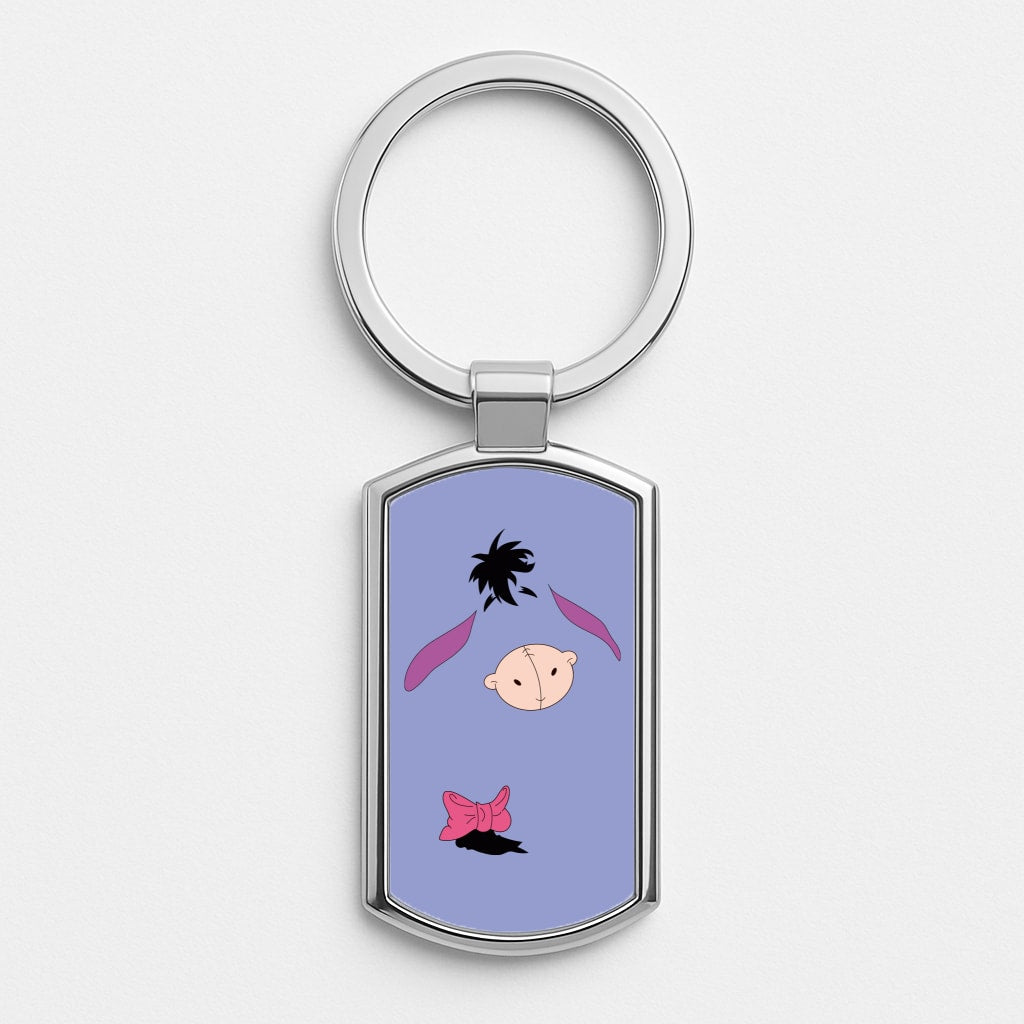 Faceless Donkey Silver Keyring
