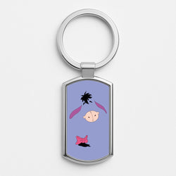 Faceless Donkey Silver Keyring