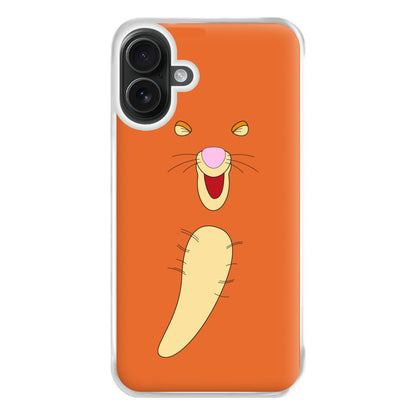 Faceless Bouncing Tiger Phone Case for iPhone 16 Plus