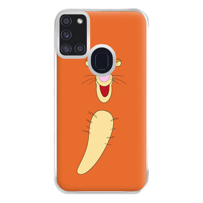 Faceless Bouncing Tiger Phone Case for Galaxy A21s