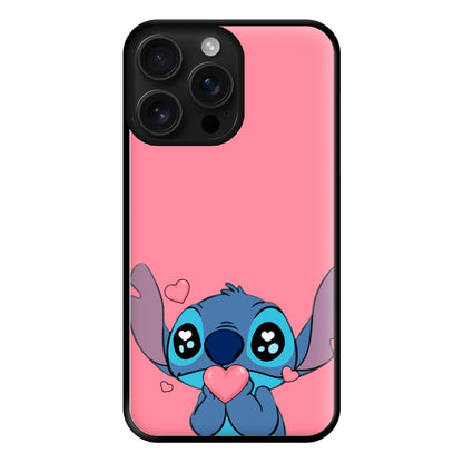 Cute Alien Blue Phone Case for iPhone 16 Pro Max