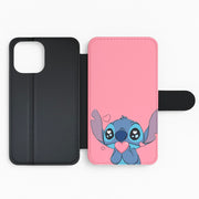 Cute Alien Blue Flip / Wallet Phone Case 2