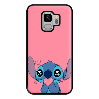 Cute Alien Blue Phone Case for Galaxy S9 Plus