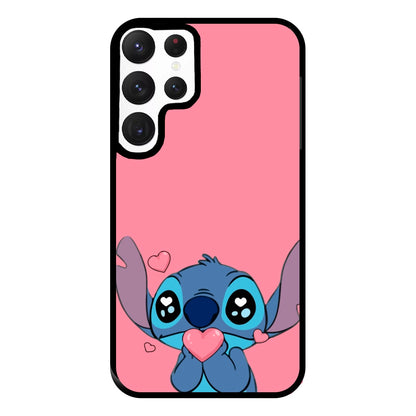 Cute Alien Blue Phone Case for Galaxy S22 Ultra