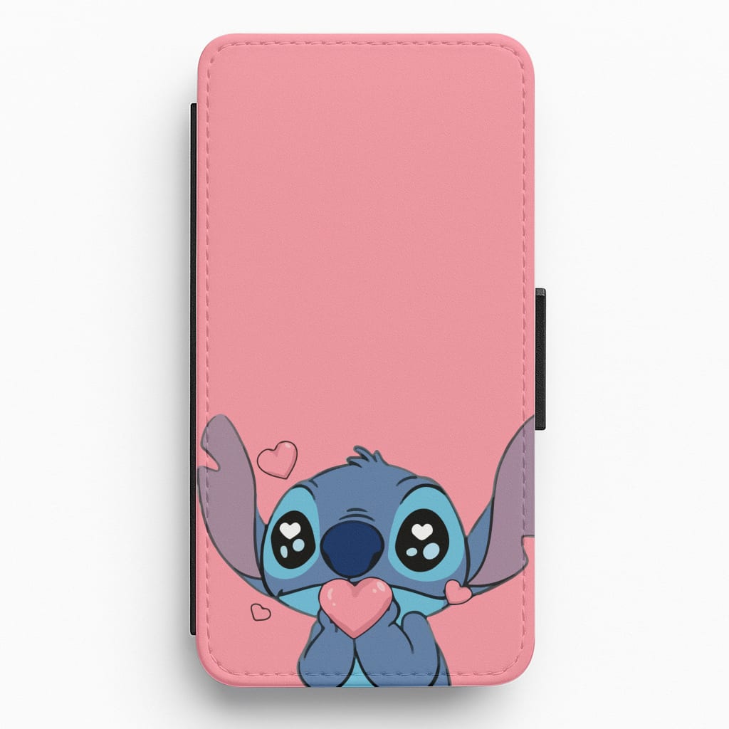 Cute Alien Blue Flip / Wallet Phone Case