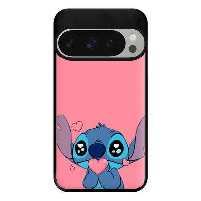 Cute Alien Blue Phone Case for Google Pixel 9 Pro XL