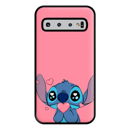 Cute Alien Blue Phone Case for Galaxy S10 Plus