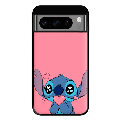 Cute Alien Blue Phone Case for Google Pixel 8 Pro