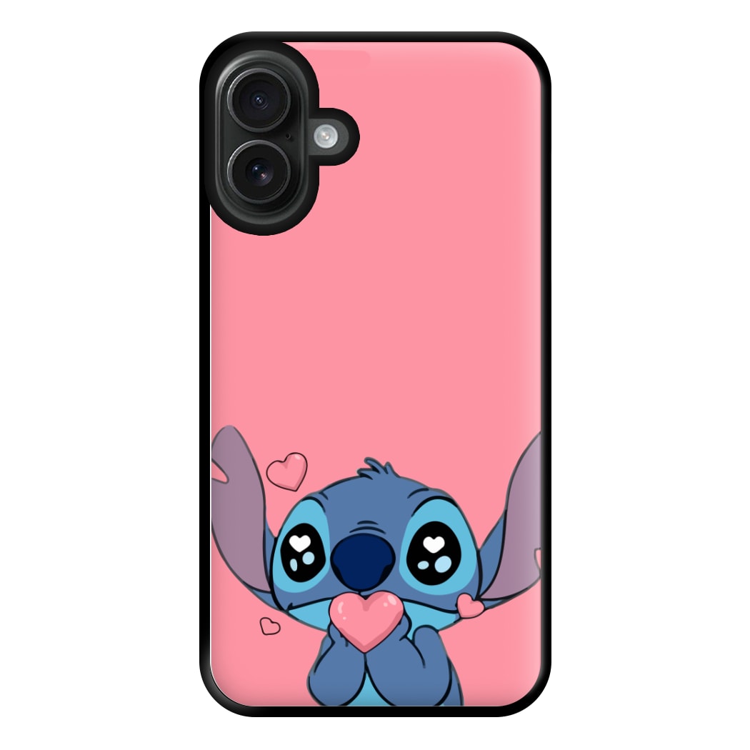 Cute Alien Blue Phone Case for iPhone 16 Plus