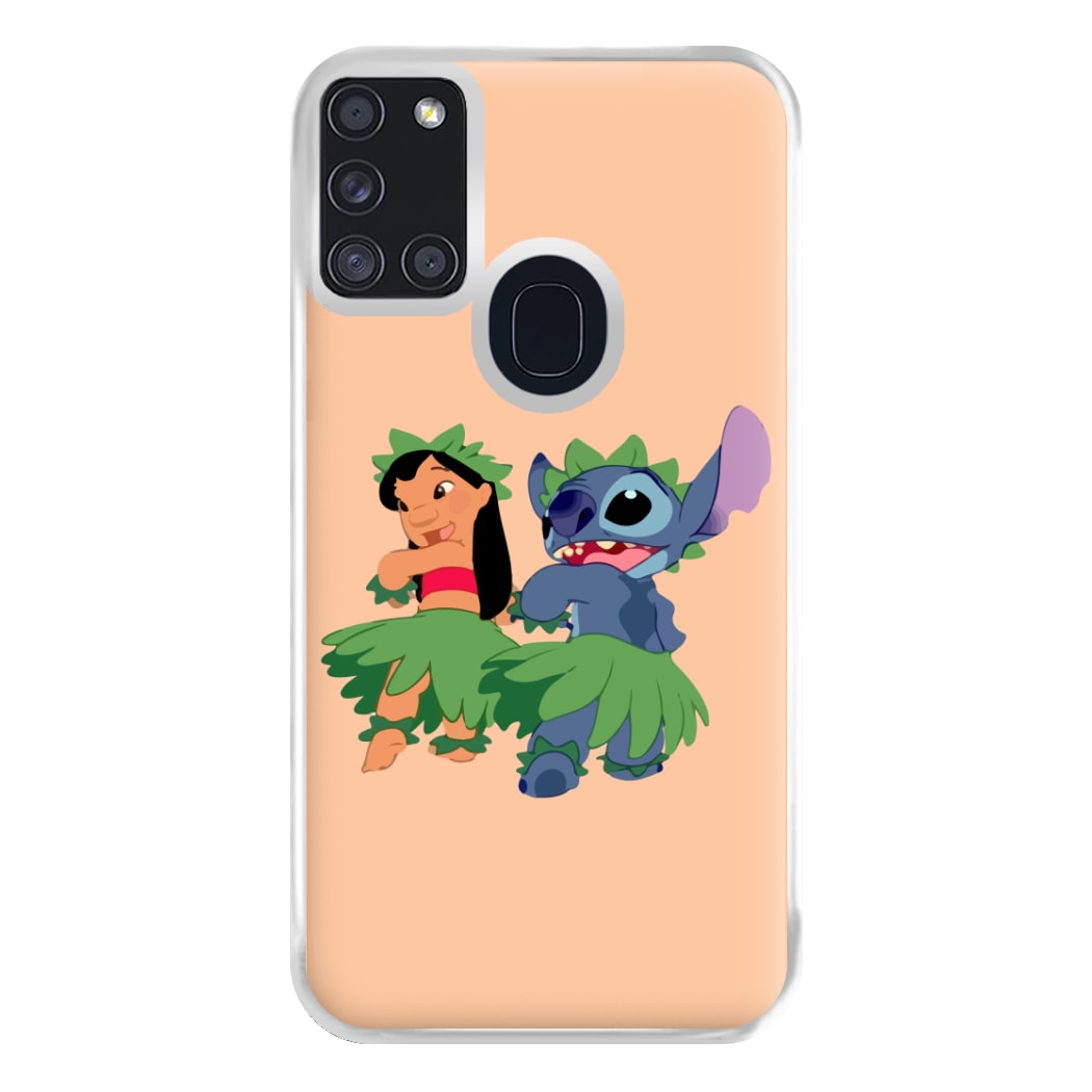 Lilo And Alien Blue Hoola Phone Case for Galaxy A21s