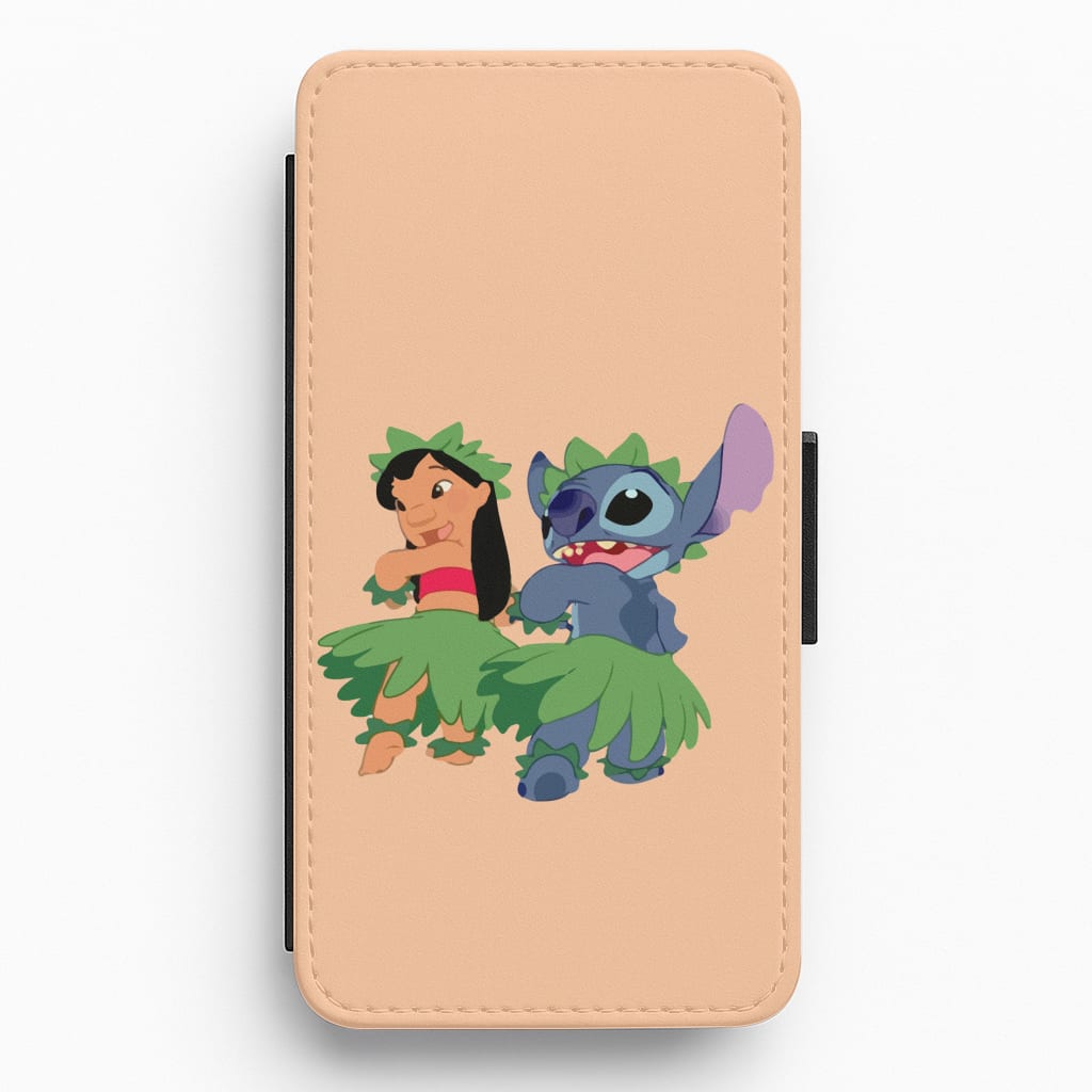 Lilo And Alien Blue Hoola Flip / Wallet Phone Case