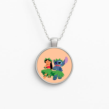Lilo And Alien Blue Hoola Circle Necklace