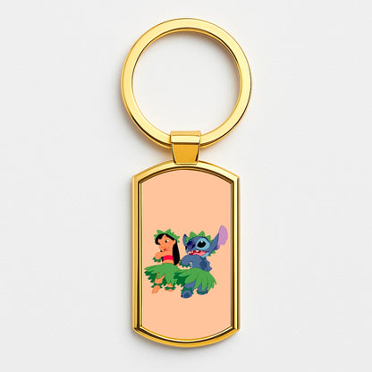 Lilo And Alien Blue Hoola Gold Keyring