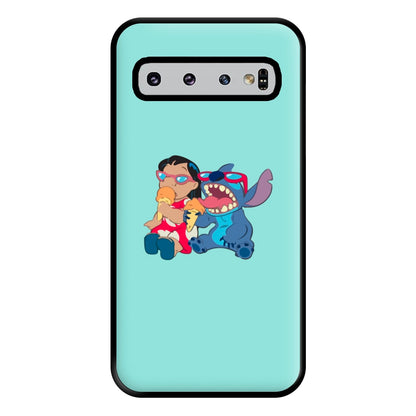 Ice Cream Alien Blue Phone Case for Galaxy S10 Plus