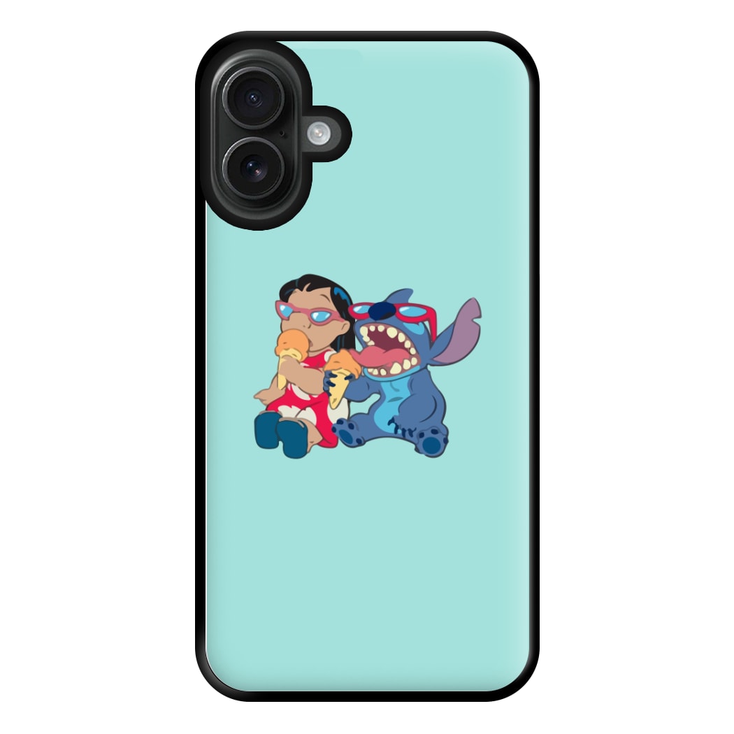 Ice Cream Alien Blue Phone Case for iPhone 16 Plus