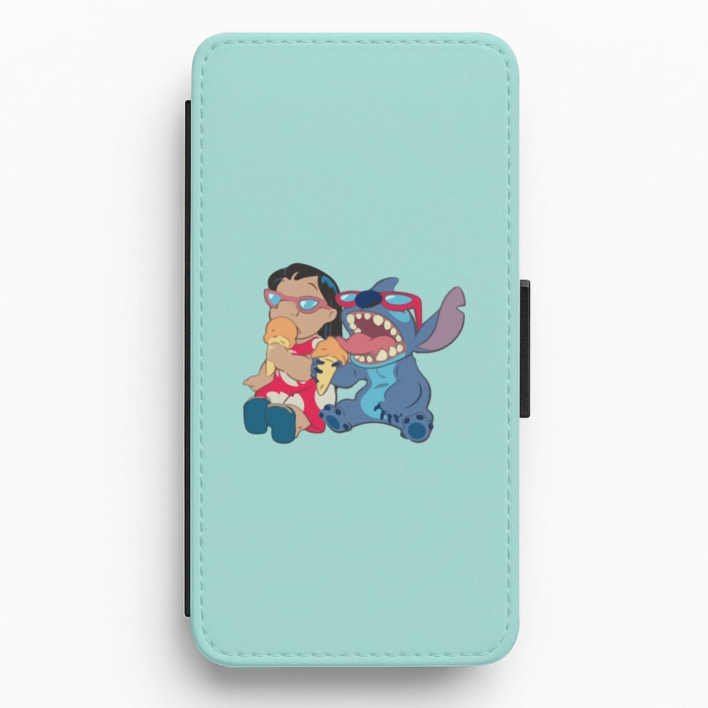 Ice Cream Alien Blue Flip / Wallet Phone Case