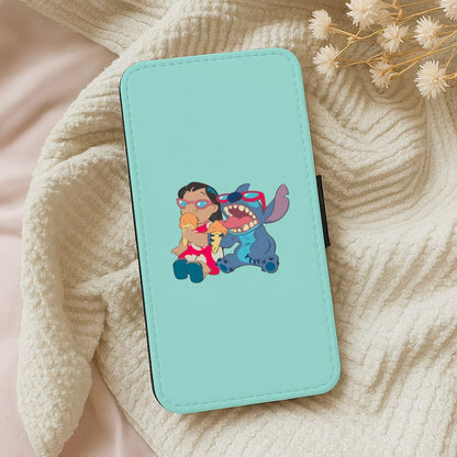 Ice Cream Alien Blue Wallet Phone Case