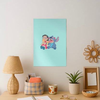 Ice Cream Alien Blue Art Print