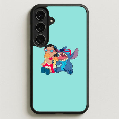 Ice Cream Alien Blue Phone Case for Galaxy S25FE