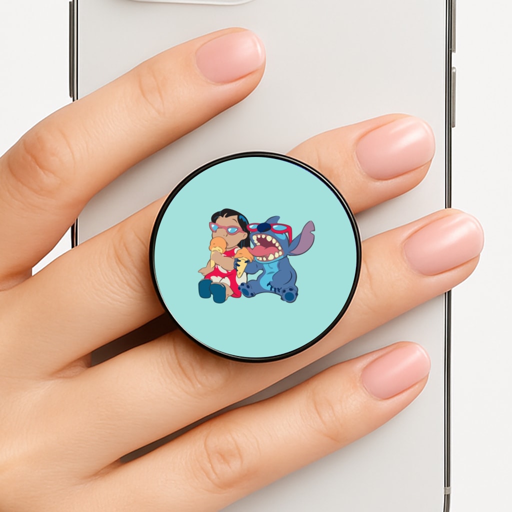 Ice Cream Alien Blue Phone Grip