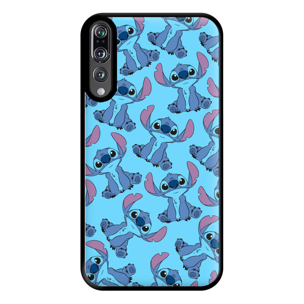 Cute Alien Blue Pattern Phone Case for Huawei P20 Pro