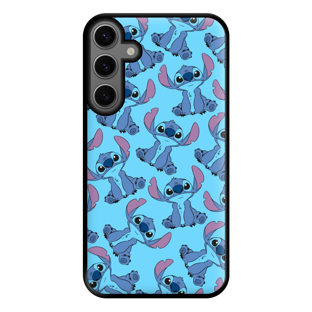 Cute Alien Blue Pattern Phone Case for Galaxy S23FE