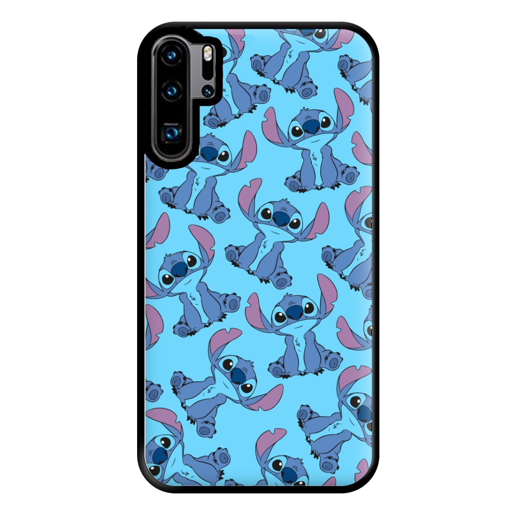 Cute Alien Blue Pattern Phone Case for Huawei P30 Pro