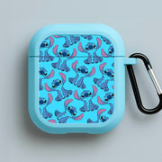 Cute Alien Blue Pattern AirPods Case 3