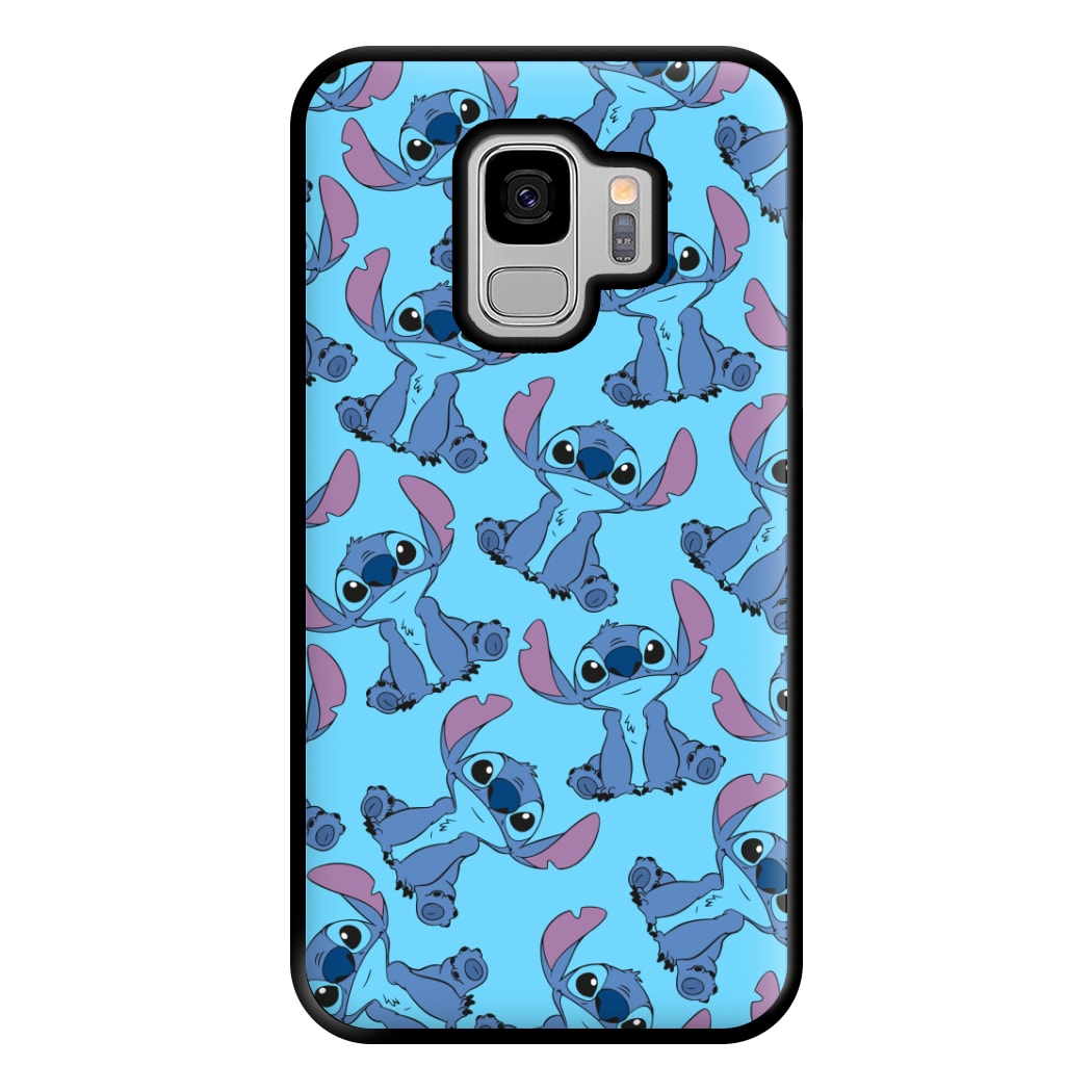 Cute Alien Blue Pattern Phone Case for Galaxy S9 Plus