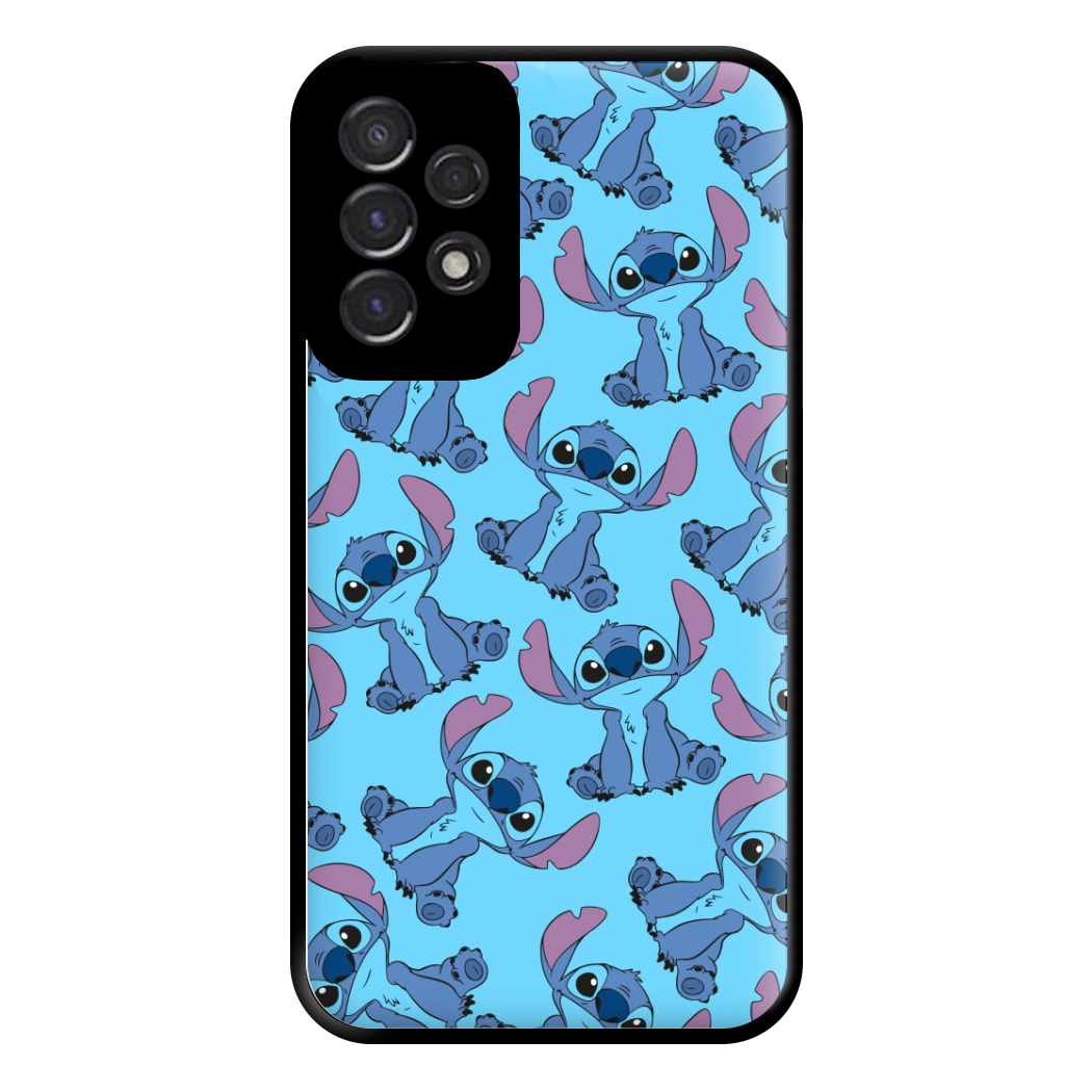 Cute Alien Blue Pattern Phone Case for Galaxy A53